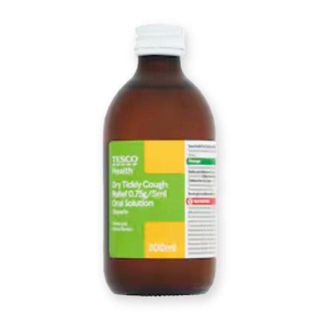 Tesco Health Dry Tickly Cough Relief Oral Solution - Honey and Lemon