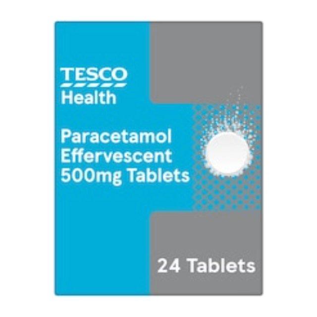 Tesco Health Effervescent Paracetamol Tablets 24s - 500mg
