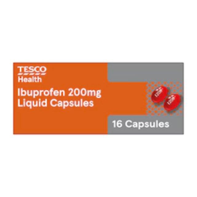Tesco Health Ibuprofen 200mg Liquid Capsules