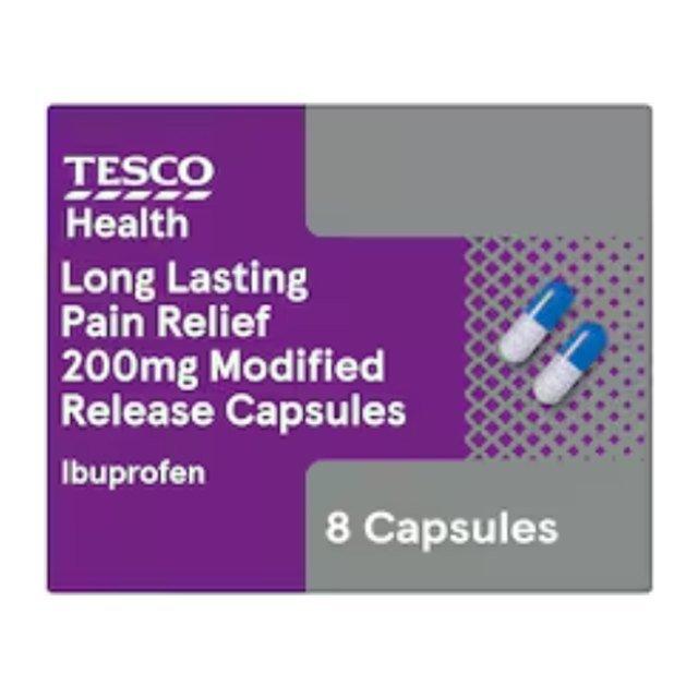 Tesco Health Long Lasting Pain Relief Modified- Release Capsules - Ibuprofen