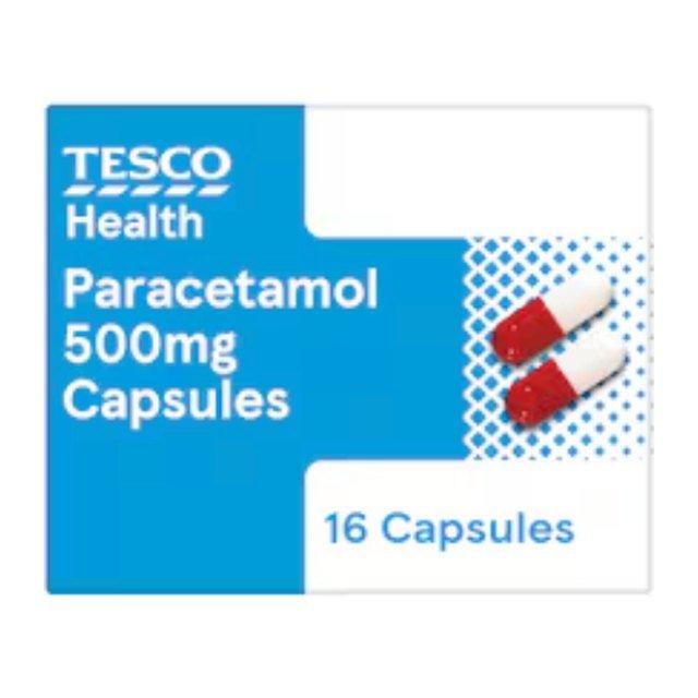 Tesco Health Paracetamol Capsules 500mg