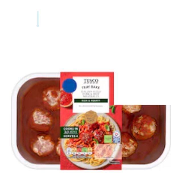 Tesco Italian Style Pork & Beef Meatballs