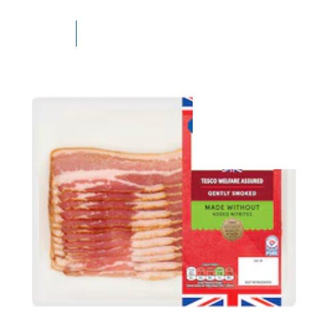 Tesco Made Without Added Nitrite British 12 Smoked Streaky Bacon Rashers