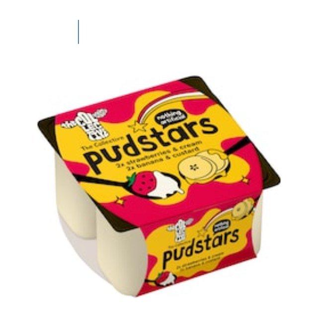 The Collective Pudstars Strawberries & Cream / Banana & Custard yogurt