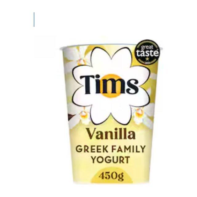 Tims Vanilla Greek Family Yogurt