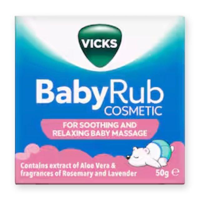 Vicks BabyRub Ointment for Soothing and Relaxing Baby Massage - 50g Jar