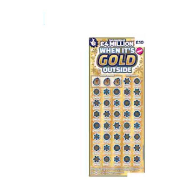 WHEN ITS GOLD OUTSIDE SCRATCHCARD