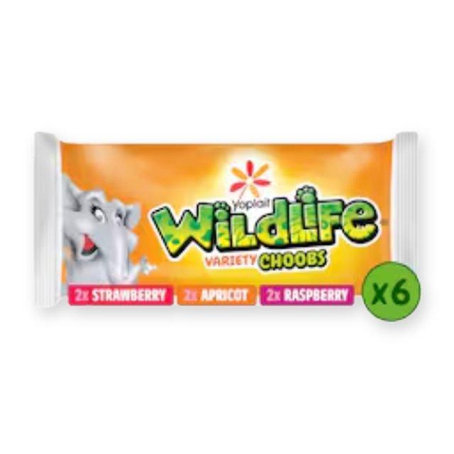 Wildlife Choobs Strawberry Raspberry & Apricot Kids Yoghurt Tubes