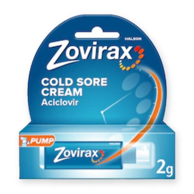Zovirax Cold Sore Treatment Cream Aciclovir Pump