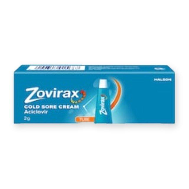Zovirax Cold Sore Treatment Cream Aciclovir Tube